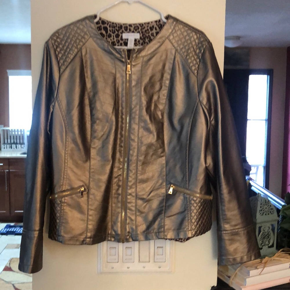 Faux leather jacket